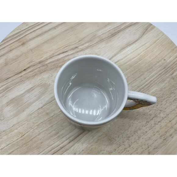 Christmas Tree Ceramic Mug Holiday Coffee Cup Red Rim Stocking Handle Polka Dot - Picture 2 of 6